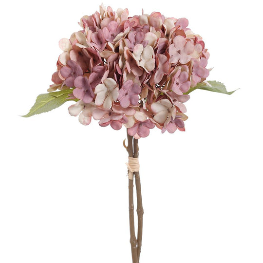 13.5" Hydrangea Bundle x2  Pink Two Tone