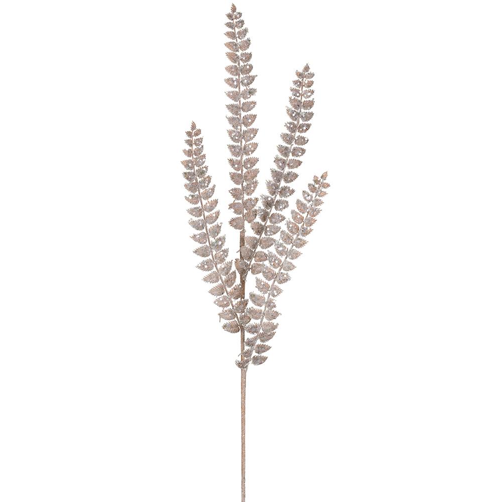 32" Sequin Fern Spray Champagne - Florals and Foliage