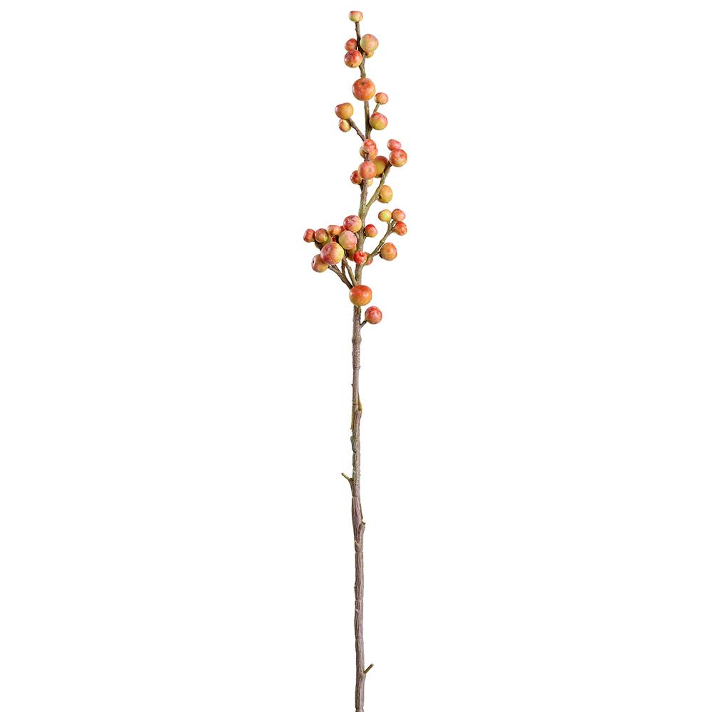 35" Crabapple Spray (Orange) - Floral and Foliage
