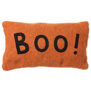 20 x 8 Boo Pillow ( Orange / Black )