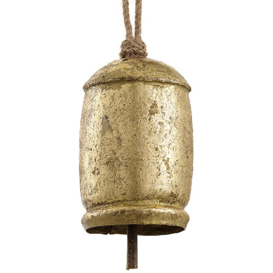 6" Bell Ornament  Gold Antique
