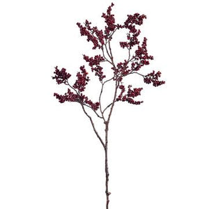 34" Berry Spray Burgundy - Florals and Foliage