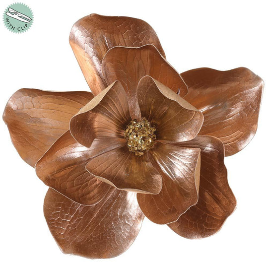 8.5" Magnolia With Clip  Rose Gold