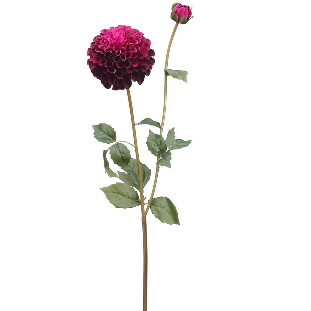 31" Dahlia Spray (Burgundy) - Florals and Foliage