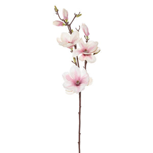 34" Magnolia Spray (Cream/Pink)- Florals and Foliage