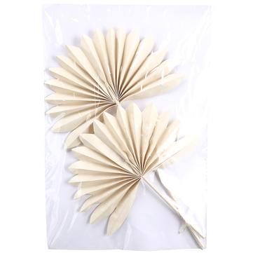 15.75" Fan Palm Leaf Bundle x2 Cream - Florals and Foliage