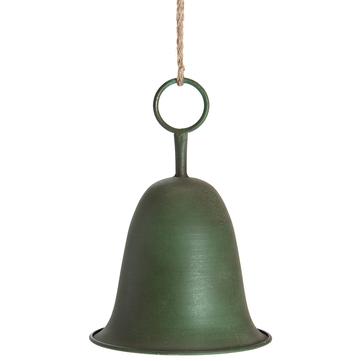 11.8" Metal Bell Ornament Green