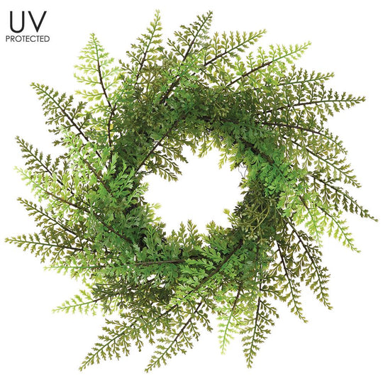 15" Mixed Fern Wreath