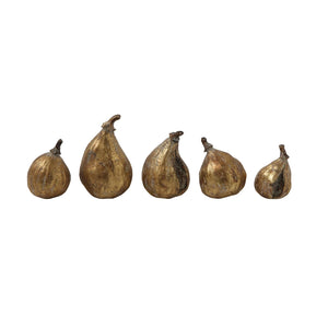 Resin Figs with Antique Finish (Set of 5)