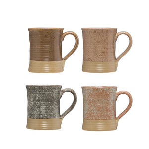 16oz Stoneware Mug with Glaze (4 Colors)