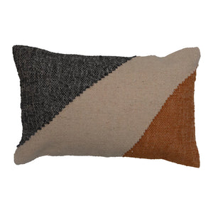 24" x 16" Woven Cotton Blend Kilim Lumbar Pillow