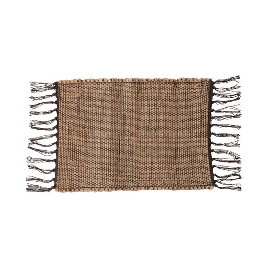 Woven Jute & Cotton Placemat with Fringe