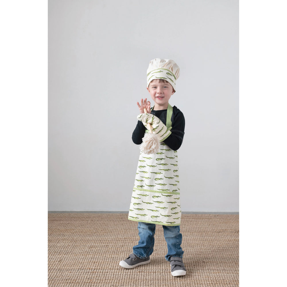 Cotton Child Apron with Alligators