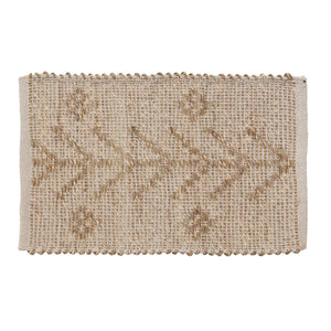 19"L x 13"W Two-Sided Hand-Woven Seagrass & Cotton Placemat
