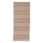 72"L x 14"W Cotton Double Cloth Table Runner w/ Stripes, Natural & Nude Color