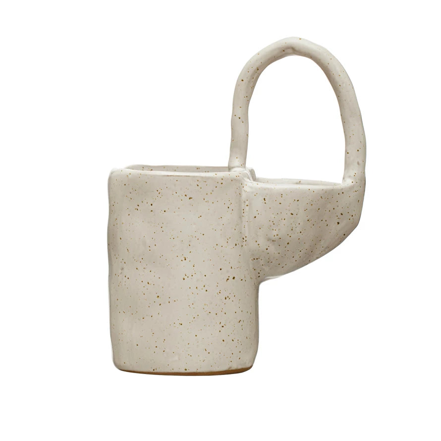 Stoneware Sponge & Brush Holder w/ Handle