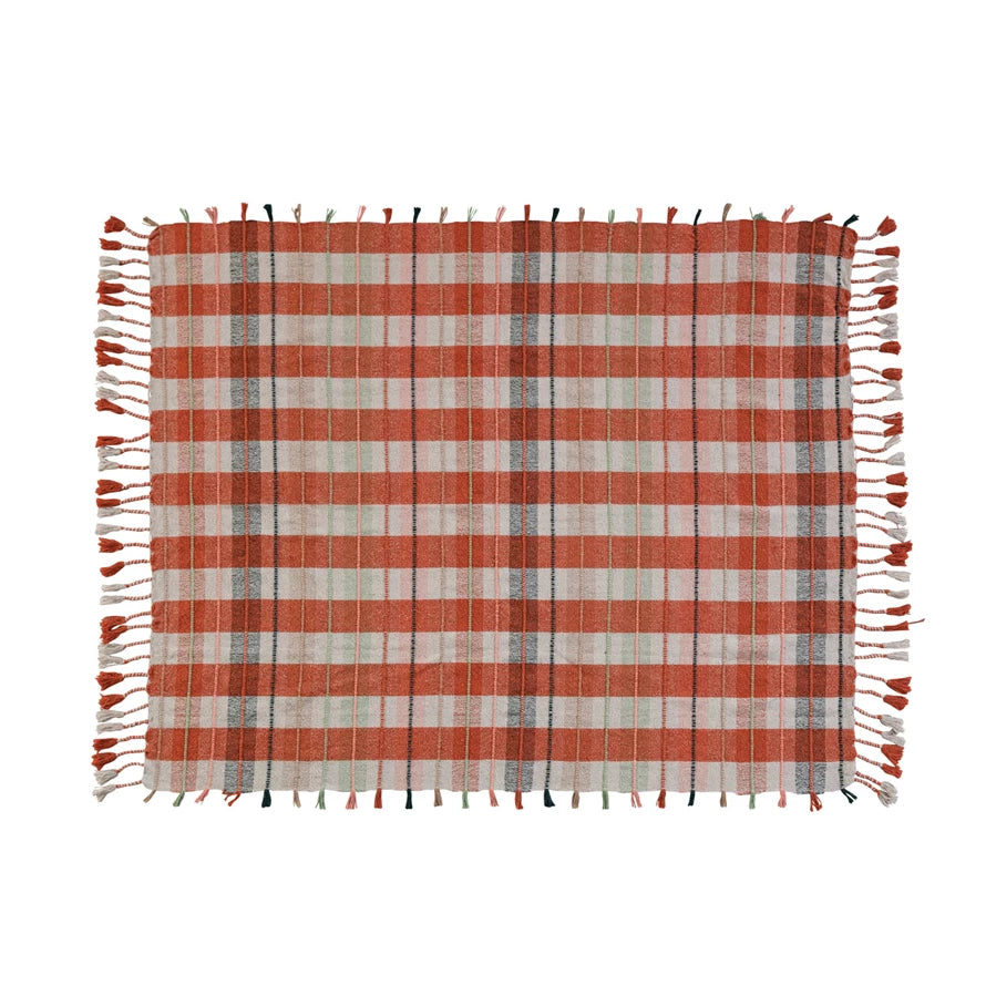 60"L x 50"W Rustic Country Cotton Throw - Everyday Textiles