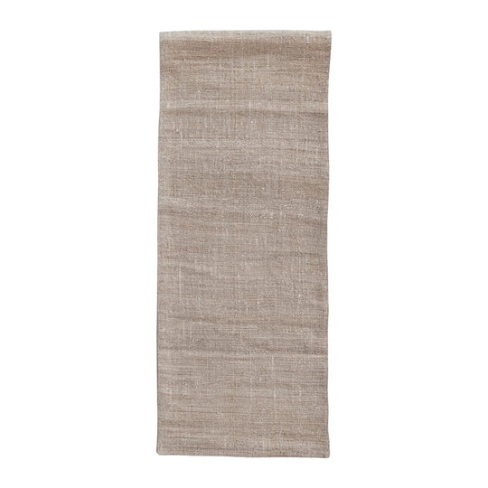 72"L x 14"W Woven Hemp Fiber & Cotton Table Runner, Natural
