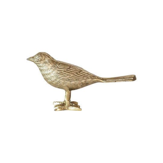 7"L x 1-3/4"W x 4"H Cast Aluminum Bird  Gold Finish