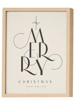 12 x 15.5 Framed Merry Christmas Print