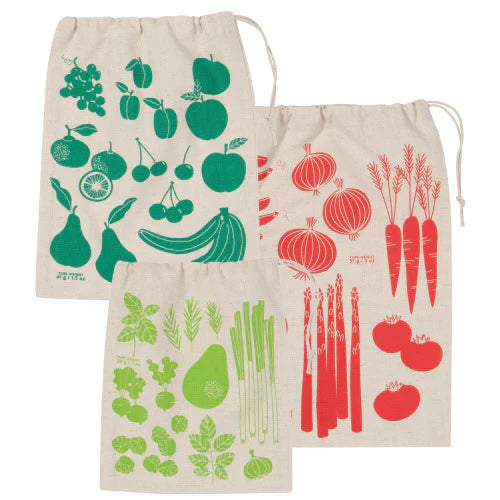 Fruit and Veggie Produce Bags Set of 3