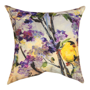 18 x 18  Yellow Bird Climaweave Pillow