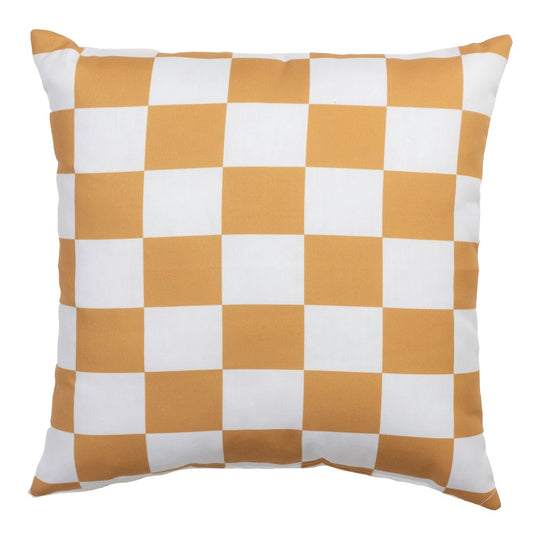 18 x 18 Checkerboard Brown Climaweave Pillow