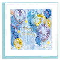 Quilling Card: Balloons & Stars