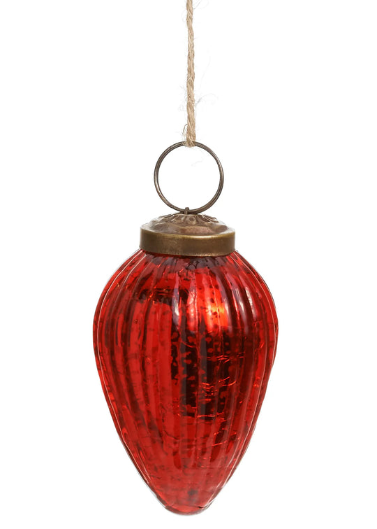 2 x 3 Glass Red Ornament
