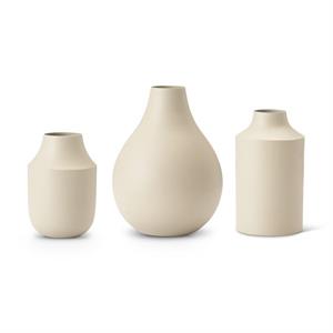 Ivory Matte Metal Vase (Multiple Sizes)