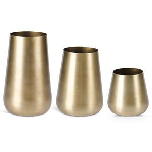 Brushed Gold Vase (Multiple Sizes)