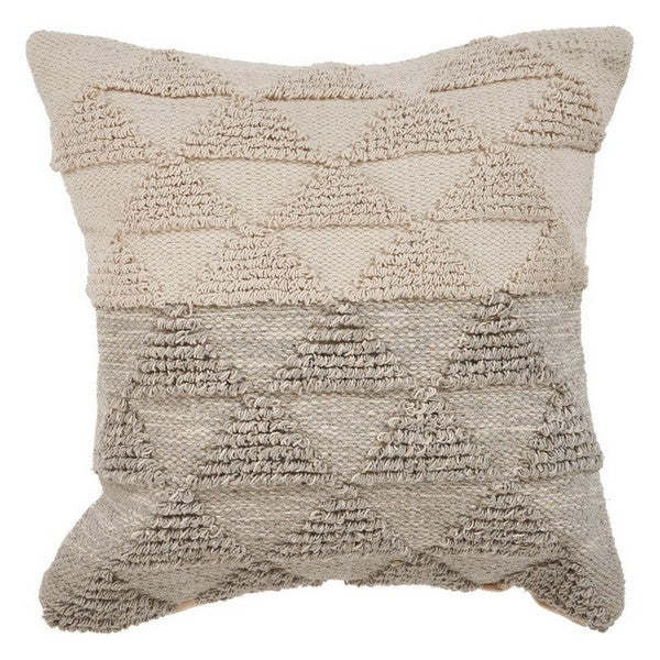 18" x 18" Gray/Natural Pillow- Everyday Textiles