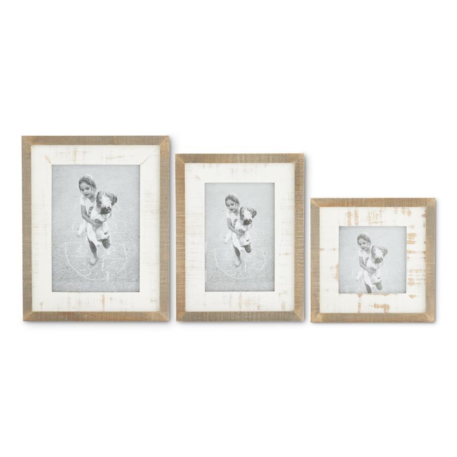 Natural & Whitewashed Wood Photo Frame (Multiple Sizes)