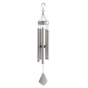 40" Matte Gray Silver Wind Chime