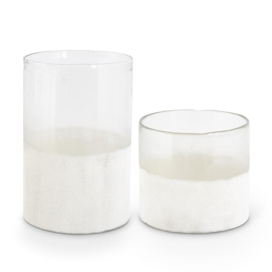 Glass Cylinder w/Frosted Bottom (Multiple Sizes)