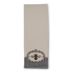 72" Cream Table Runner w/Embroidered Bee Crest