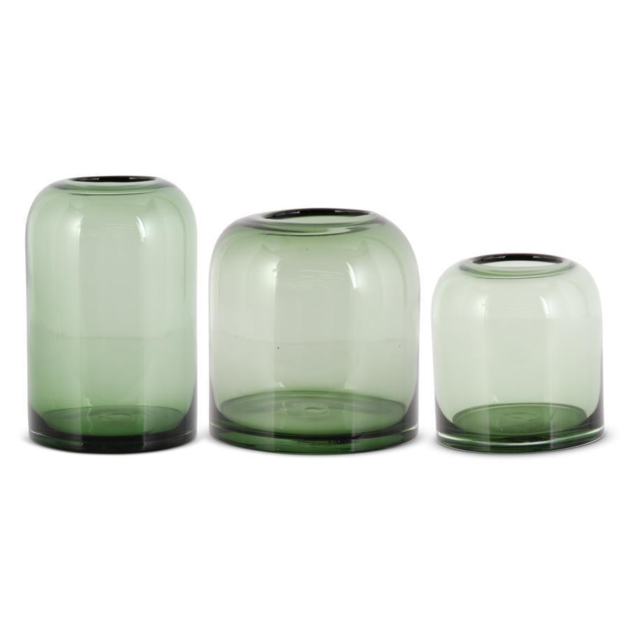 
            
                Load image into Gallery viewer, Green Transparent Glass Vase (Multiple Sizes)
            
        