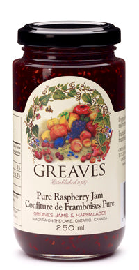 Greaves: Pure Raspberry Jam (250 ml)