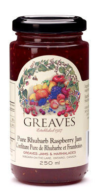 Greaves: Pure Raspberry Rhubarb Jam