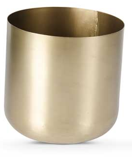 
            
                Load image into Gallery viewer, 8”Wx8.5”H Brushed Gold Pot
            
        
