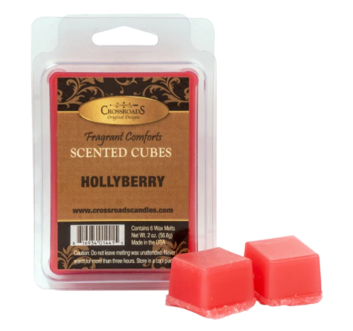 Crossroads Candles Winter: Hollyberry Scented Cubes