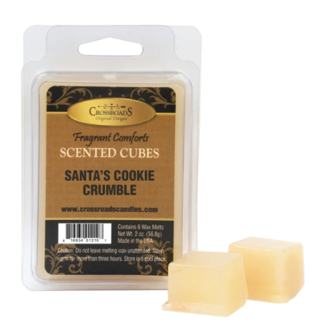 Crossroads Candles Winter : Santa's Cookie Crumble Scented Cubes - Holiday Candle