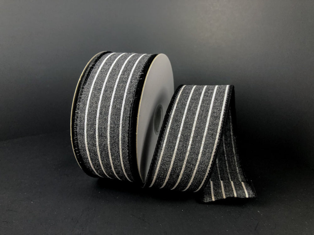 Stiff Linen/Thin Cabana Stripes 1.5"x10Y