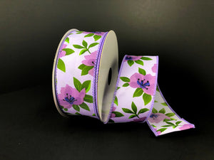 Spring - Flowers - Linen Ribbon - 1.5"x10 yards (Assorted)