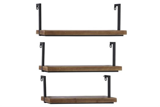 Metal Wood Industrial Wall Shelf (Multiple Sizes)