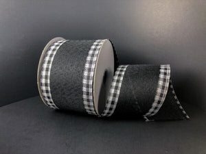 
            
                Load image into Gallery viewer, Black/White Gingham Ribbon - 2.5&amp;quot;x10 yards (Assorted)
            
        