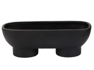 
            
                Load image into Gallery viewer, 10&amp;quot;x3&amp;quot; Footed Wide Planter Bowl - Black
            
        