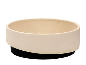 9"x3" Matte Ceramic Low 2-Tone Planter