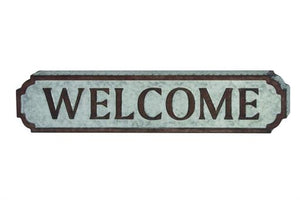 Metal Welcome Sign 37"W, 7"H