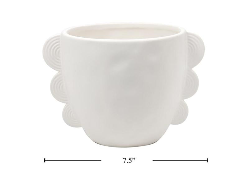 7.5" Este Ceramic Planter - White